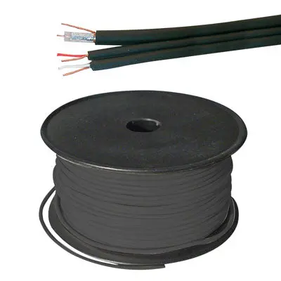 Stereo Dubbing Cable - Black, 250Ft Roll (Av-5-250) 1