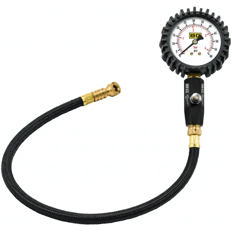 B-G Racing - 2.5" Tyre Tire Pressure Gauge - 0-60 Psi / 0-4 Bar 1