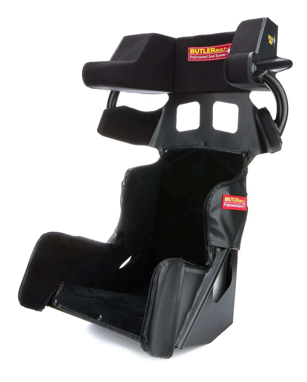Butlerbuilt Factory Advantage Aluminum Seat Kit - 17-1/2 In Wide - 10 Degree Layback - Black Velour Cover 1