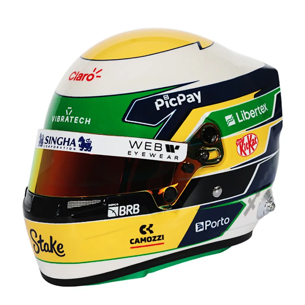 Bell Hp77 Gabriel Bortoleto 1:2 Scale F1 Mini Helmet | Kick Sauber 2025 F1 Season 1