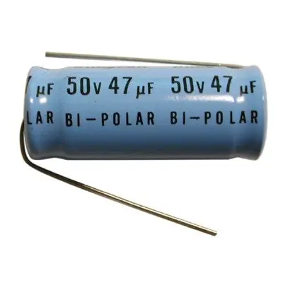 3.3Uf / 50V Electrolytic Non Polar Capacitor - Axial, Pkg/2 (Np-3.3/50-5) 1