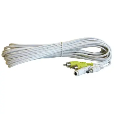 Extension Cable - Rca & 2.1Mm Plugs, 100Ft White (Ccd-Ext100-Wh) 1