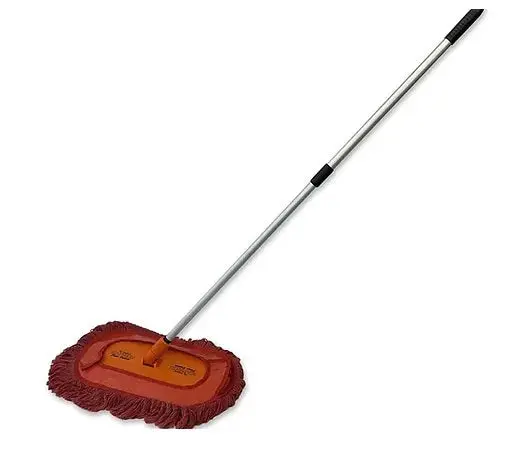 California Car Duster Xl Floor Duster - 46 In Adjustable Aluminum Handle - 9.5 X 17 In Head - Red 1