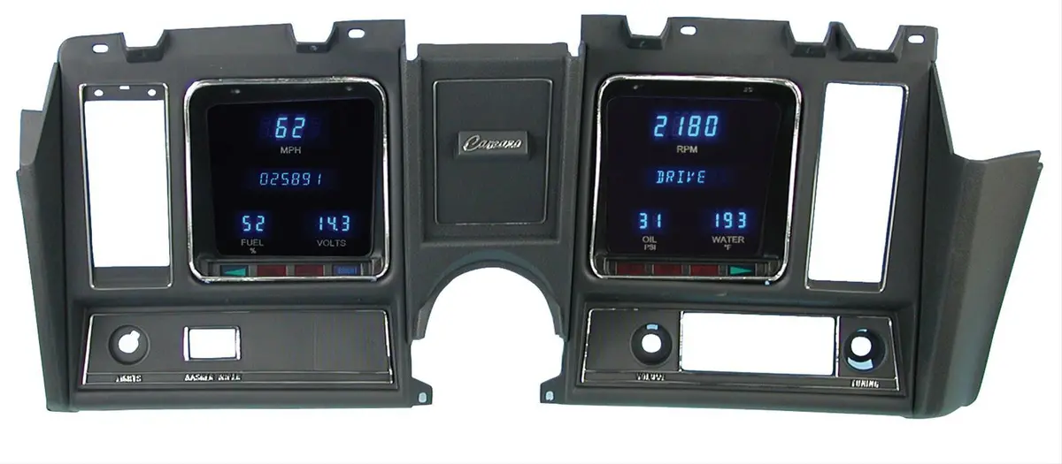 Dakota Digital Dash Panel - Stock Gauges - Black - Gm F-Body 1969 1