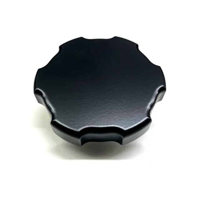 Drag Race Solutions Billet Radiator Cap - 18 Psi - Round - Notch Grip - Black 1