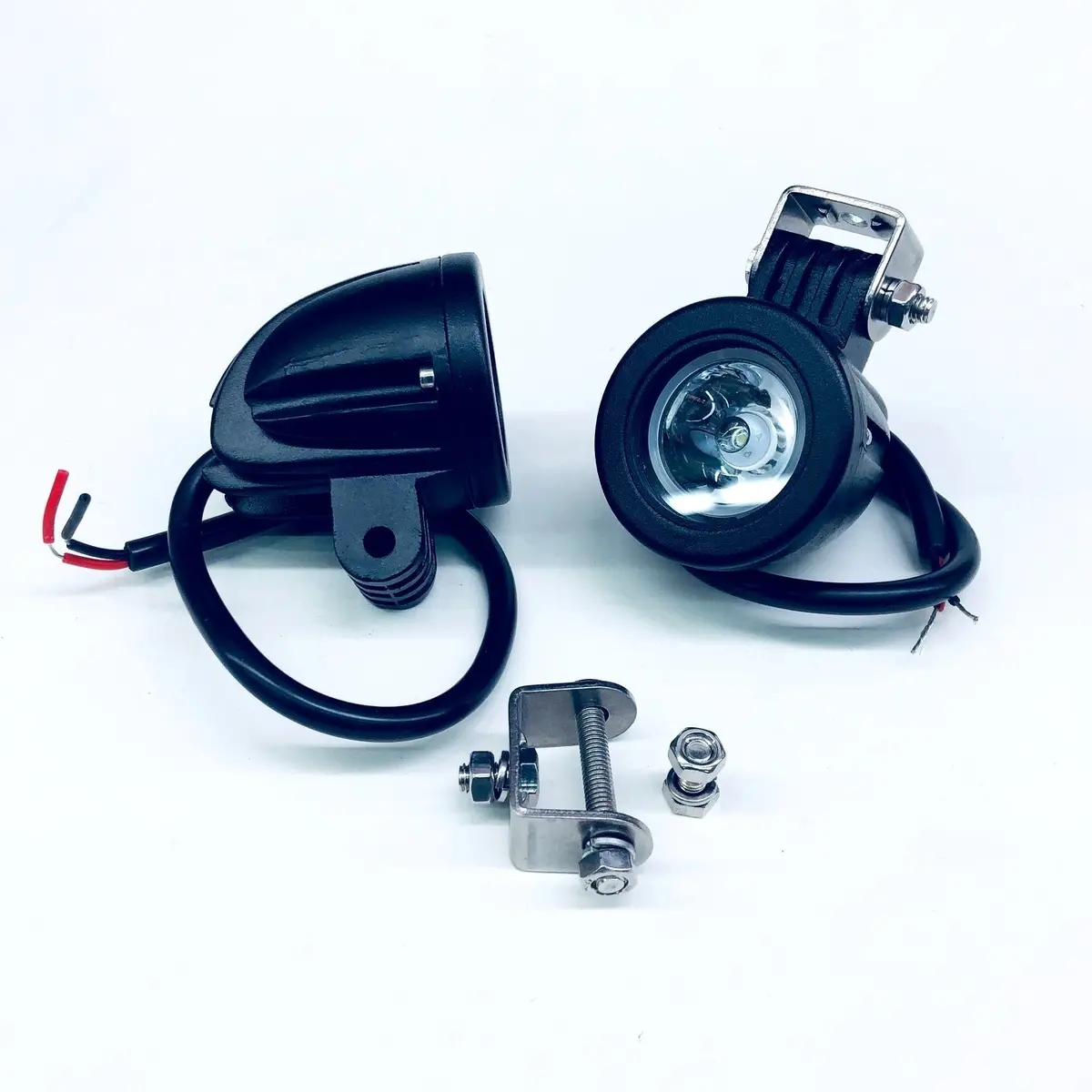 Drag Race Solutions Dragster Led Headlight - 2 In Od - Black (Pair) 1