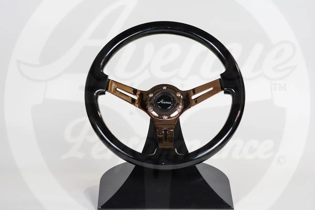 Avenue Raven Black W/ Bronze Spokes Steering Wheel 1