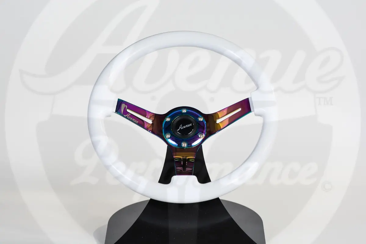 Avenue Cosmic White/ Neochrome Spokes Steering Wheel 1