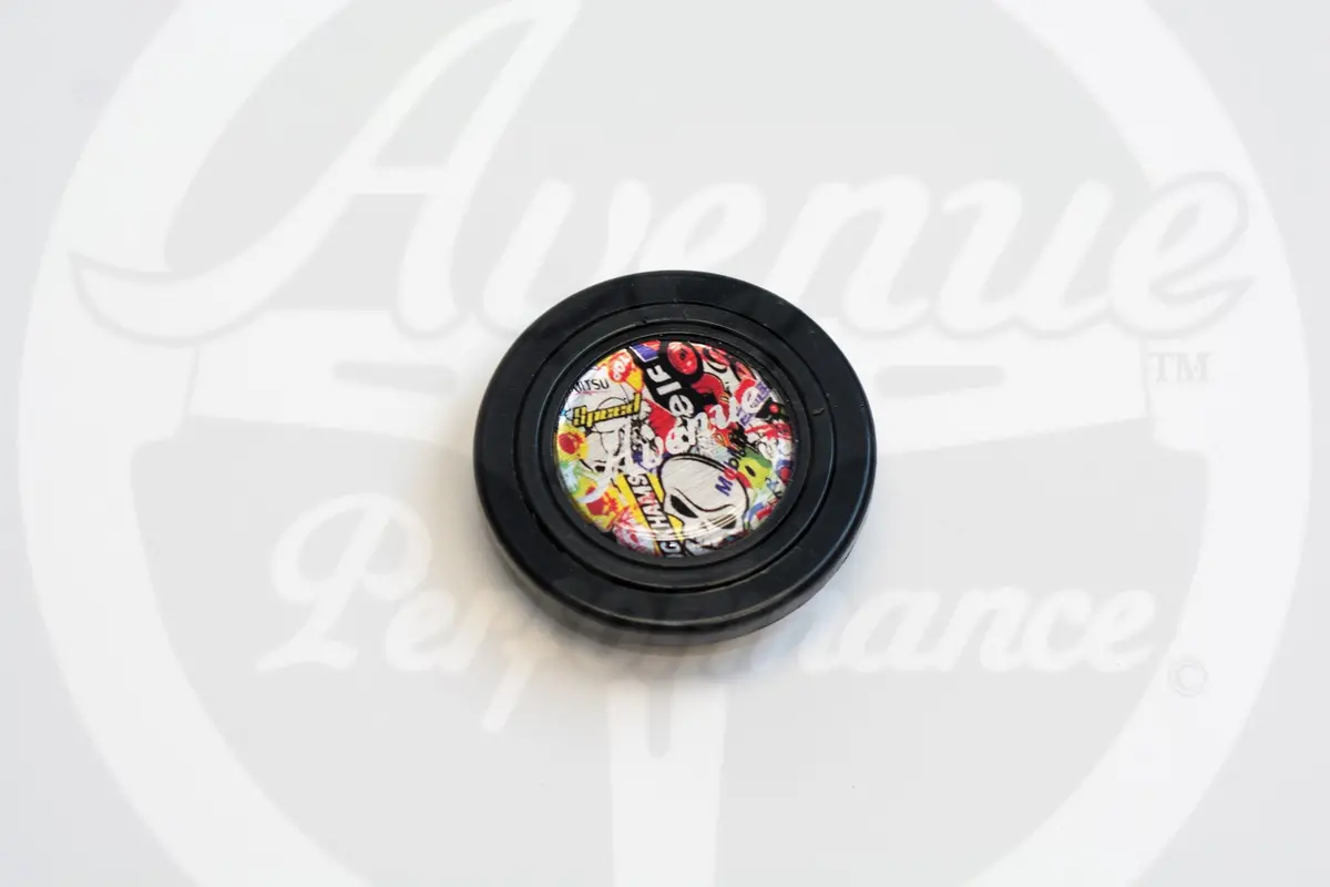 Avenue Logo Stickerbomb Horn Button 1
