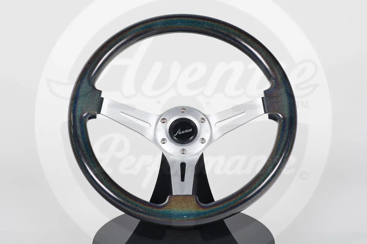 Avenue Stardust/ Brushed Aluminum Spokes Steering Wheel 1