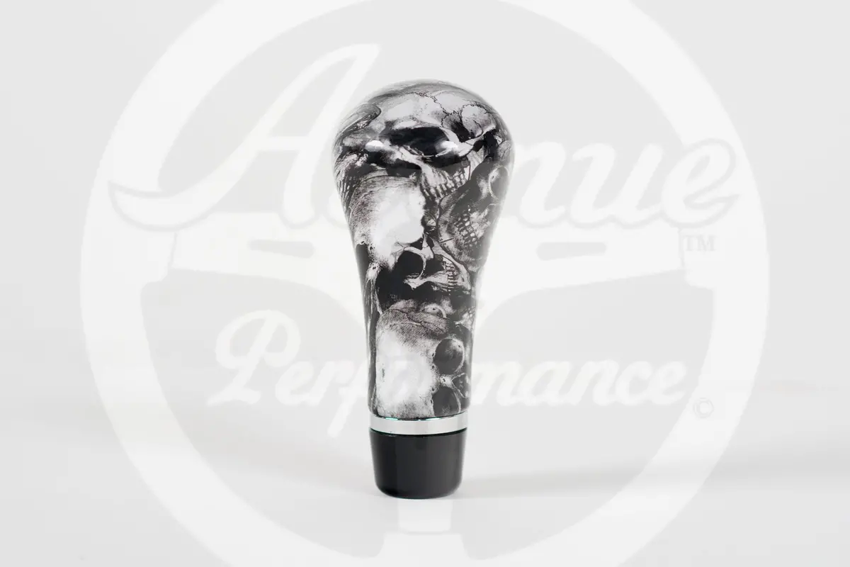 Avenue White Skulls Pommel Shift Knob 1