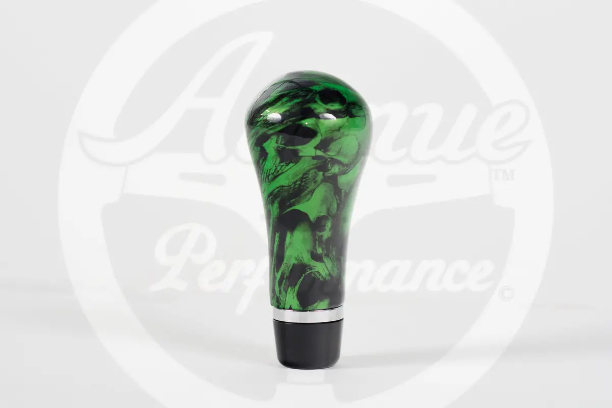 Avenue Green Skulls Pommel Shift Knob 1