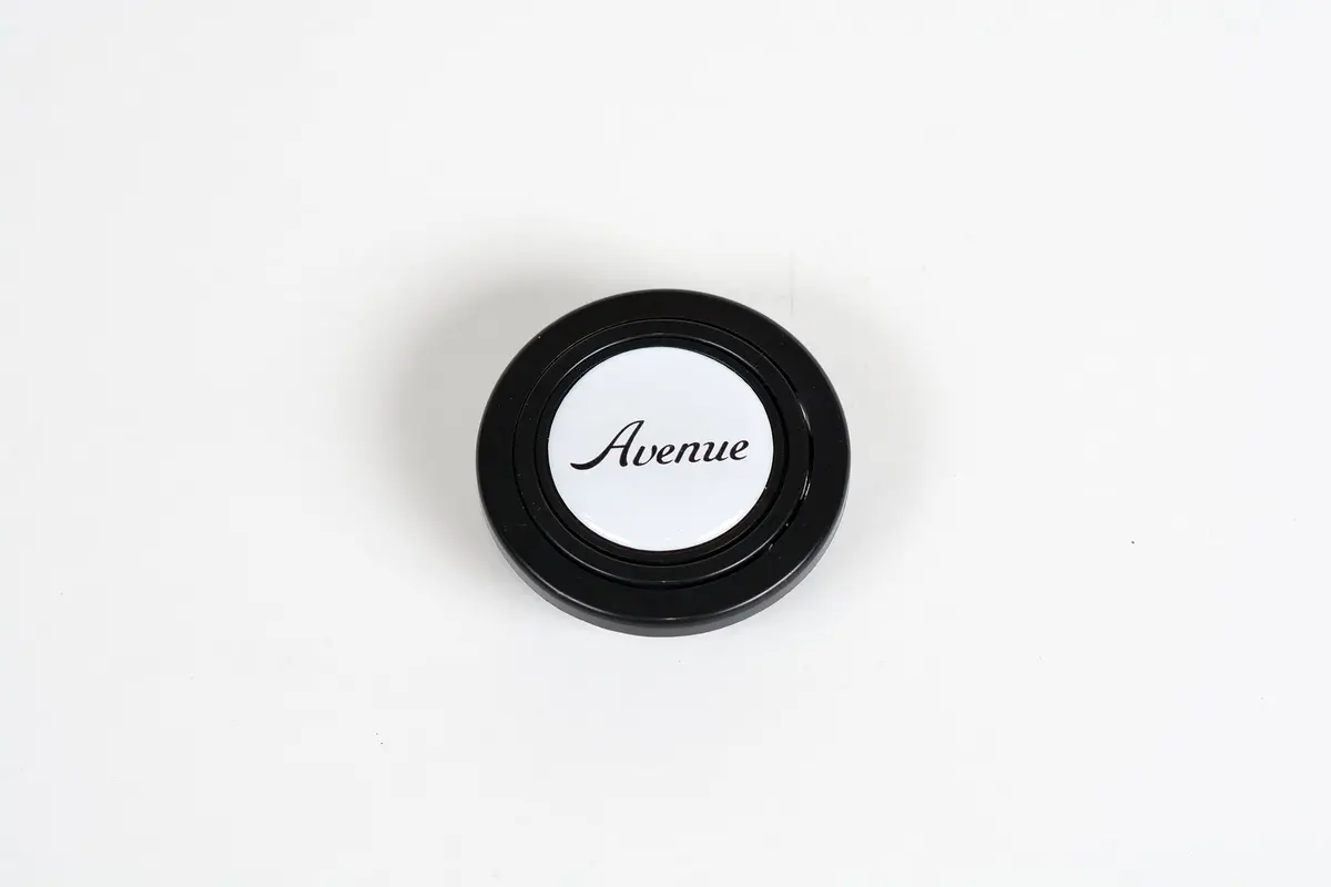 Avenue White Logo Horn Button W/ Black Letters 1