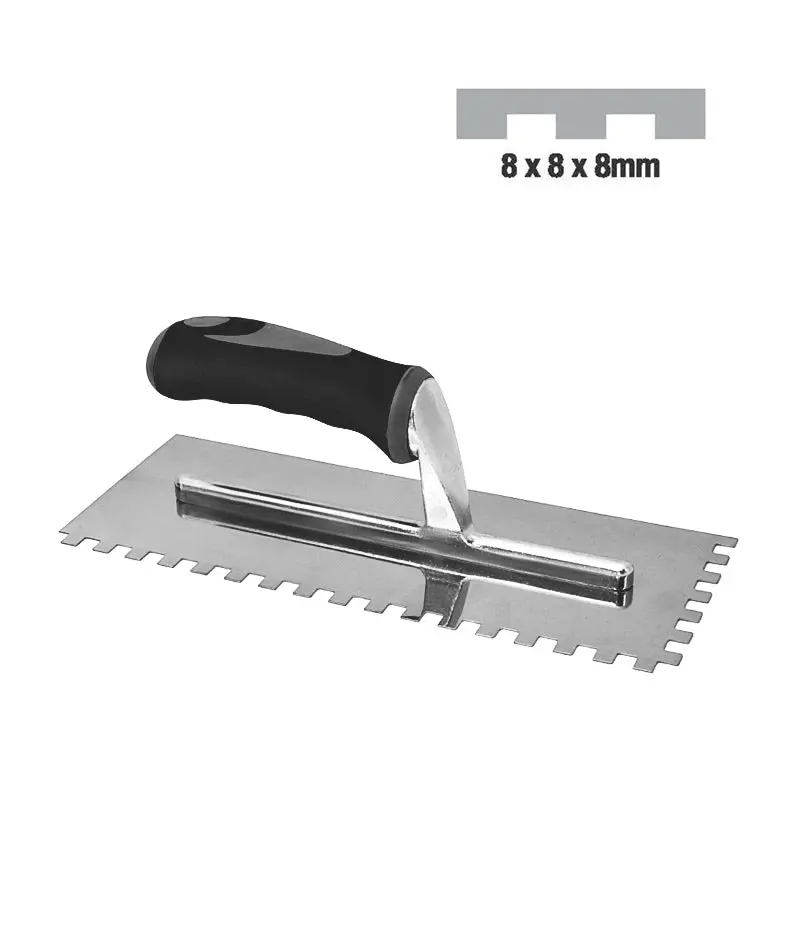 Dta Stainless Steel Adhesive Trowel With Rubber Handle - 1 Pc 1