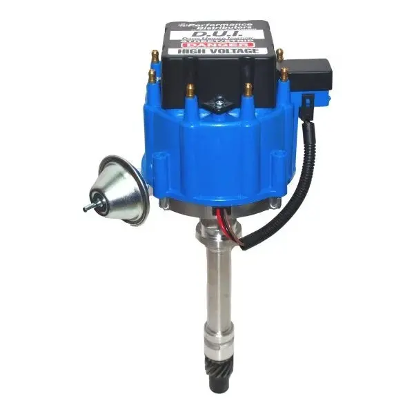 Performance Distributors D.U.I. Street / Strip Distributor - Hall-Effect Pickup - Mechanical / Vacuum Advance - Hei Style Terminal - Blue - Chevy V8 1