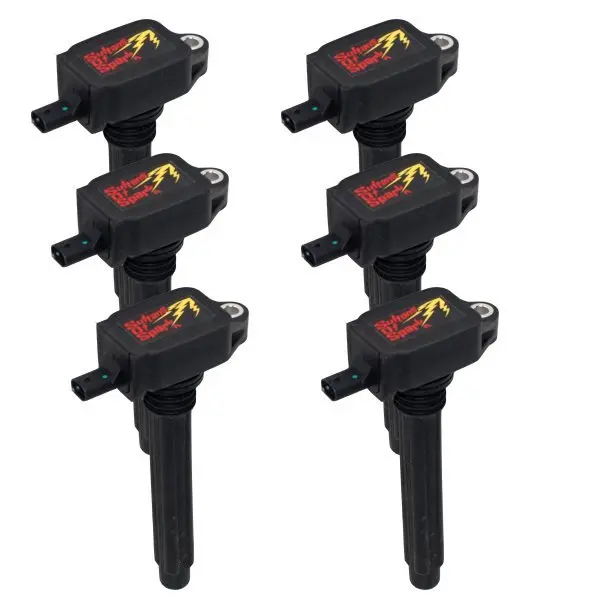 Performance Distributors D.U.I. Sos Ignition Coil Pack - 40000V - Black - Mopar V6 (Set Of 6) 1