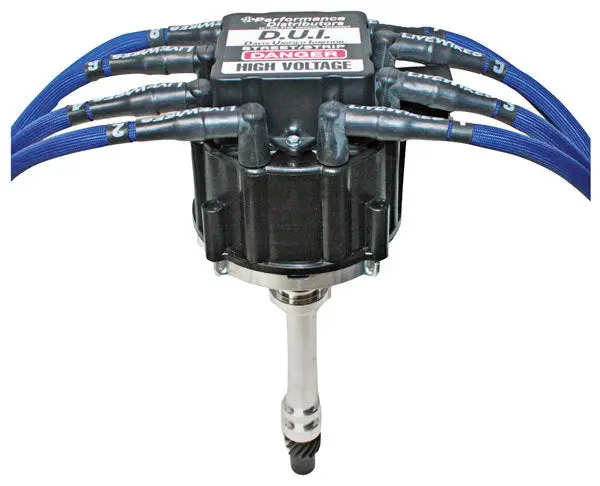 Performance Distributors D.U.I. Street / Strip Crossfire Distributor - Magnetic Pickup - Mechanical / Vacuum Advance - Hei Style Terminal - Black - Chevy V8 1