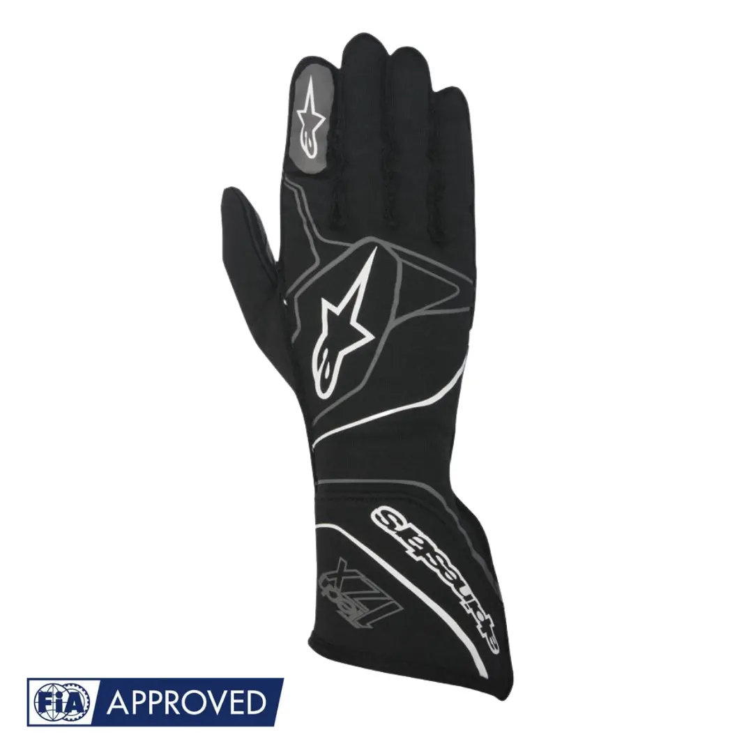 Guantes Alpinestars Racing Tech 1-Z Negro/Blanco |  Fia 8856-2000 1