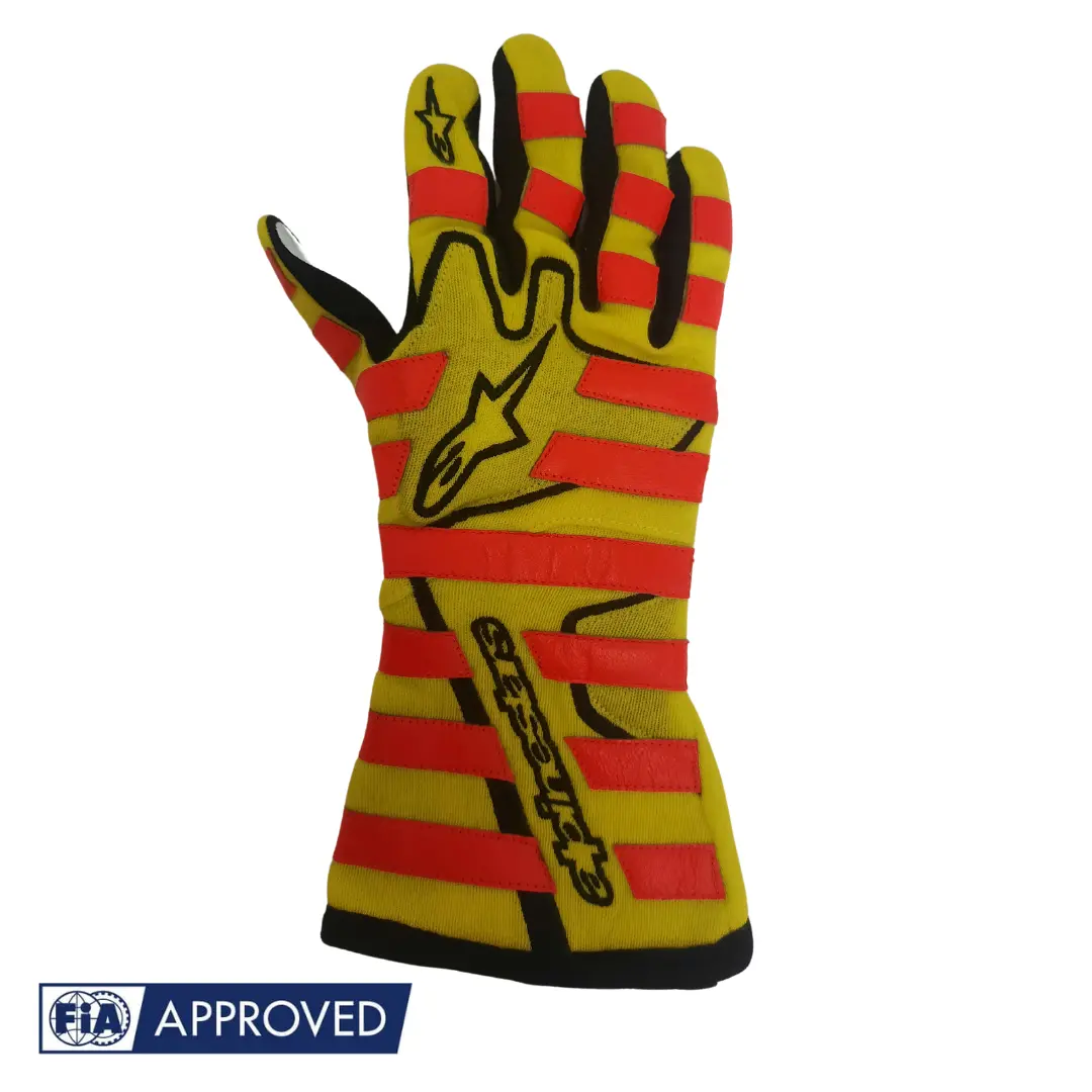 Guantes Alpinestars Racing Tech 1 Race Especial Mecánico Amarillo Neón/Negro |  Fia 8856-2000 1