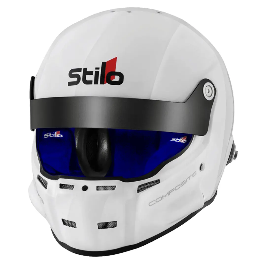 Casco Stilo St5r Composite Blanco Azul | Snell 2020 Fia 8859-15 Hans Fia8858-10 1