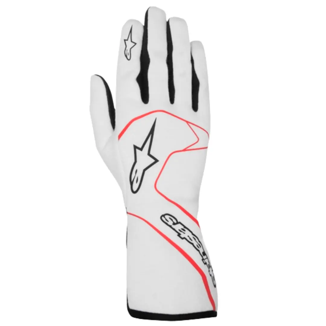 Guantes Alpinestars Racing Tech 1 Race Blanco/Rojo/Negro |  Fia 8856-2000 1