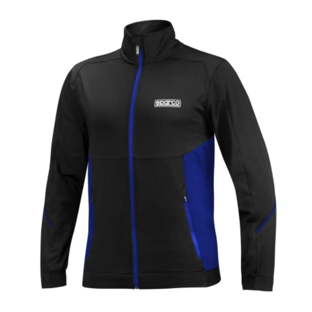 Chaqueta Sparco Full Zip Sweatshirt Negro/Azul 1