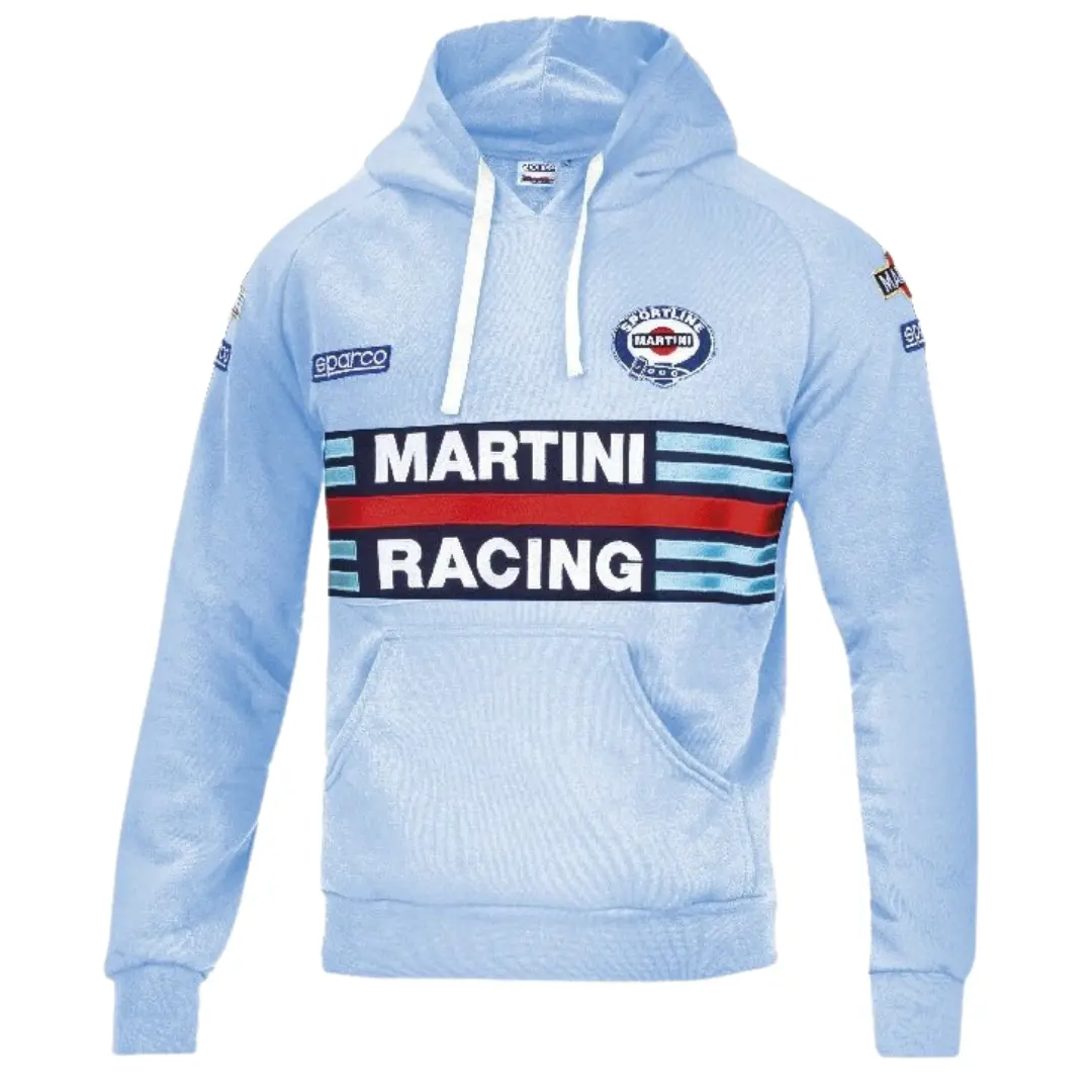 Sudadera Sparco Con Capucha Martini Azul Claro 1