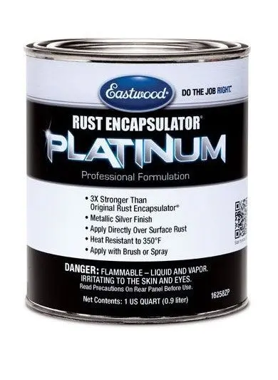Eastwood Rust Encapsulator Platinum Paint - Metallic Silver - 1 Qt. Can 1