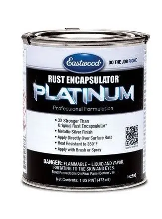 Eastwood Rust Encapsulator Platinum Paint - Metallic Silver - 1 Pt. Can 1