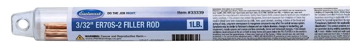 Eastwood Er70s-2 Tig Filler Rod - 0.094 In - 1 Lb Box 1