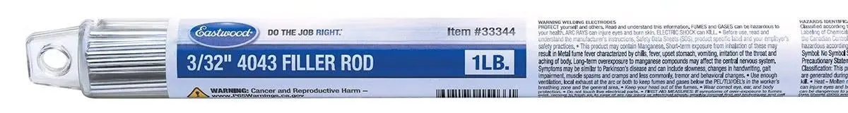 Eastwood 4043 Tig Filler Rod - 0.094 In - 1 Lb Box 1
