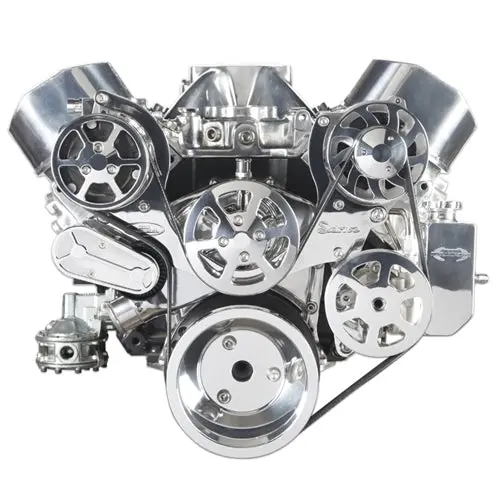 Eddie Motorsports Billet Aluminum 6-Rib Serpentine Pulley Kit - Polished - Big Block Chevy 1