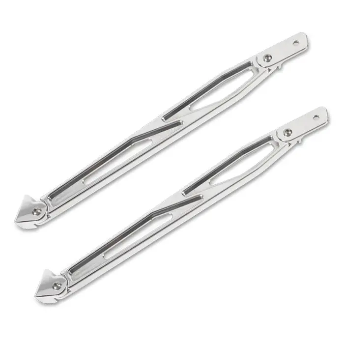 Eddie Motorsports Billet Aluminum Front Fender Brace - Right Side - Polished - Polished (Pair) 1