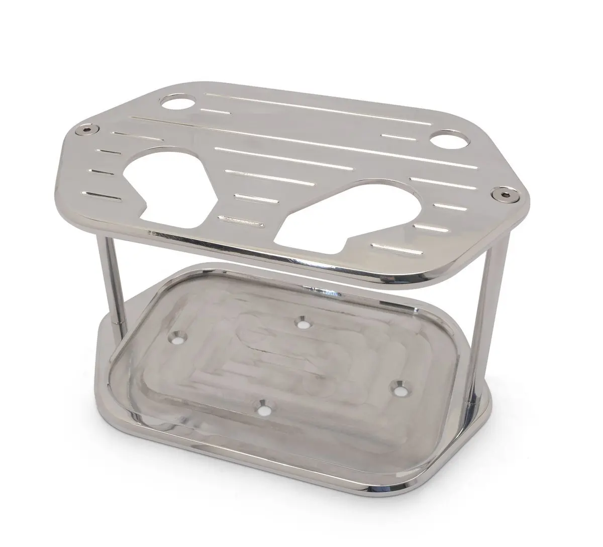 Eddie Motorsports Ball Milled Billet Aluminum Battery Tray - 10 In Length X 6.8 In Wide X 7.8 In Tall - Polished - Optima D34 1