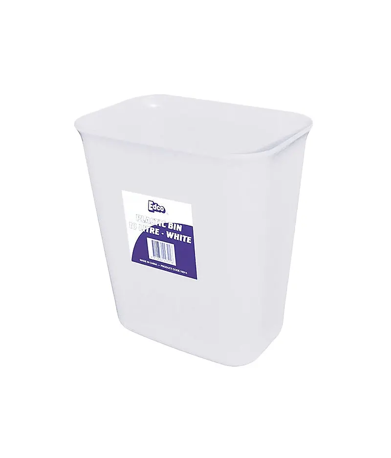 Edco Plastic Bin White - 1 Unit 1