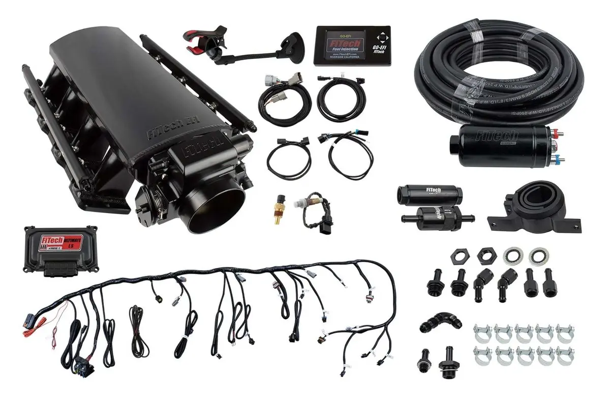 Fitech Ultimate Multi Port Fuel Injection - 55 Lb/Hr Injectors - 102 Mm Throttle Body - Black - Gm Ls-Series 1