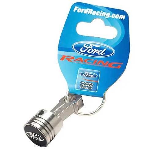 Ford Racing Piston / Connecting Rod Charm Key Chain - Polished 1