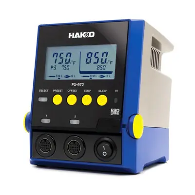 Hakko Dual Port Soldering Station - 200W (Fx972-011) 1