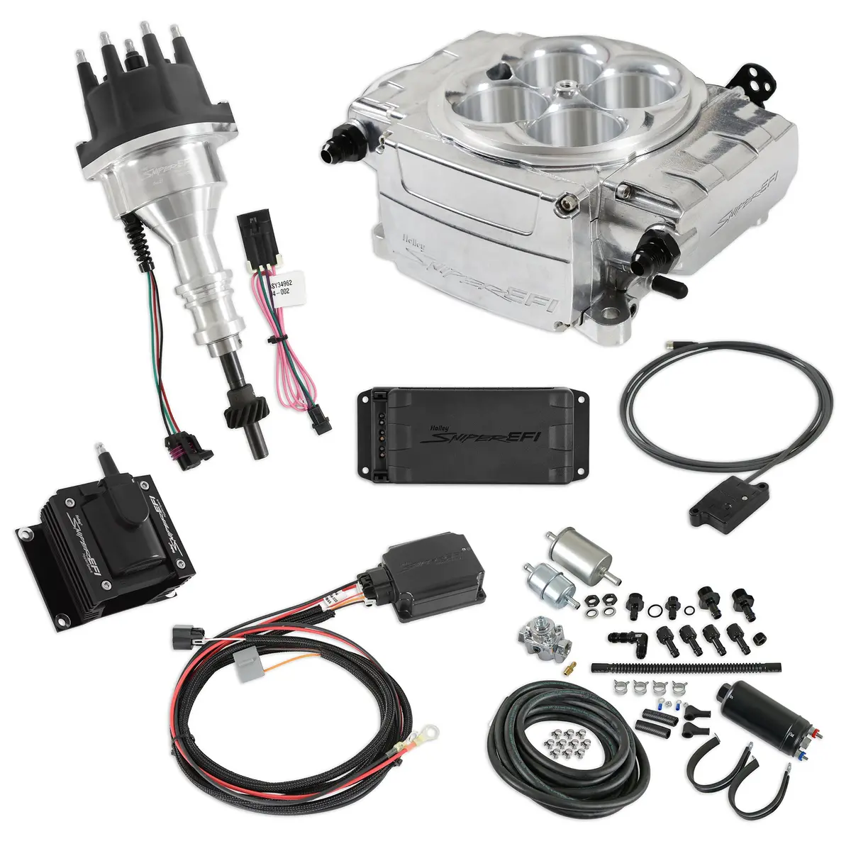 Sniper 2 Efi Fuel Injection Bundle Kit - Silver - Small Block Ford 550-510-Bpk-Sbf 1