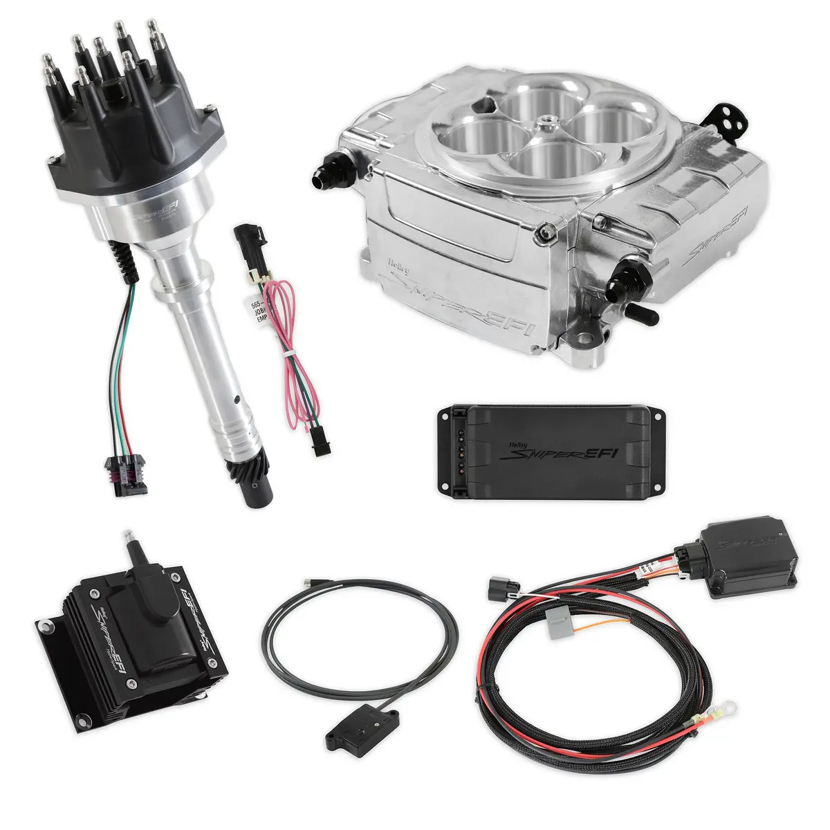 Sniper 2 Efi Fuel Injection Bundle Kit - Silver - Small Block Chevy 550-510-Bpx-Sbc 1