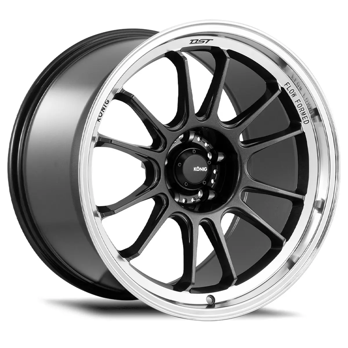 Konig Hypergram 15 X 7.5 +35 4 X 100 Cb73.1 Metallic Carbon W/ Machined Lip 1