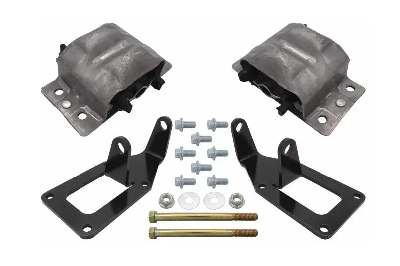 Ict Billet Motor Mount Kit - Black - Gm Ls-Series - Gm X-Body 1973-79 1