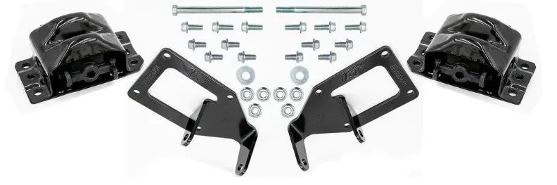 Ict Billet Motor Mount Kit - Black - Gm Lt-Series - Gm A-Body 1973-77 1