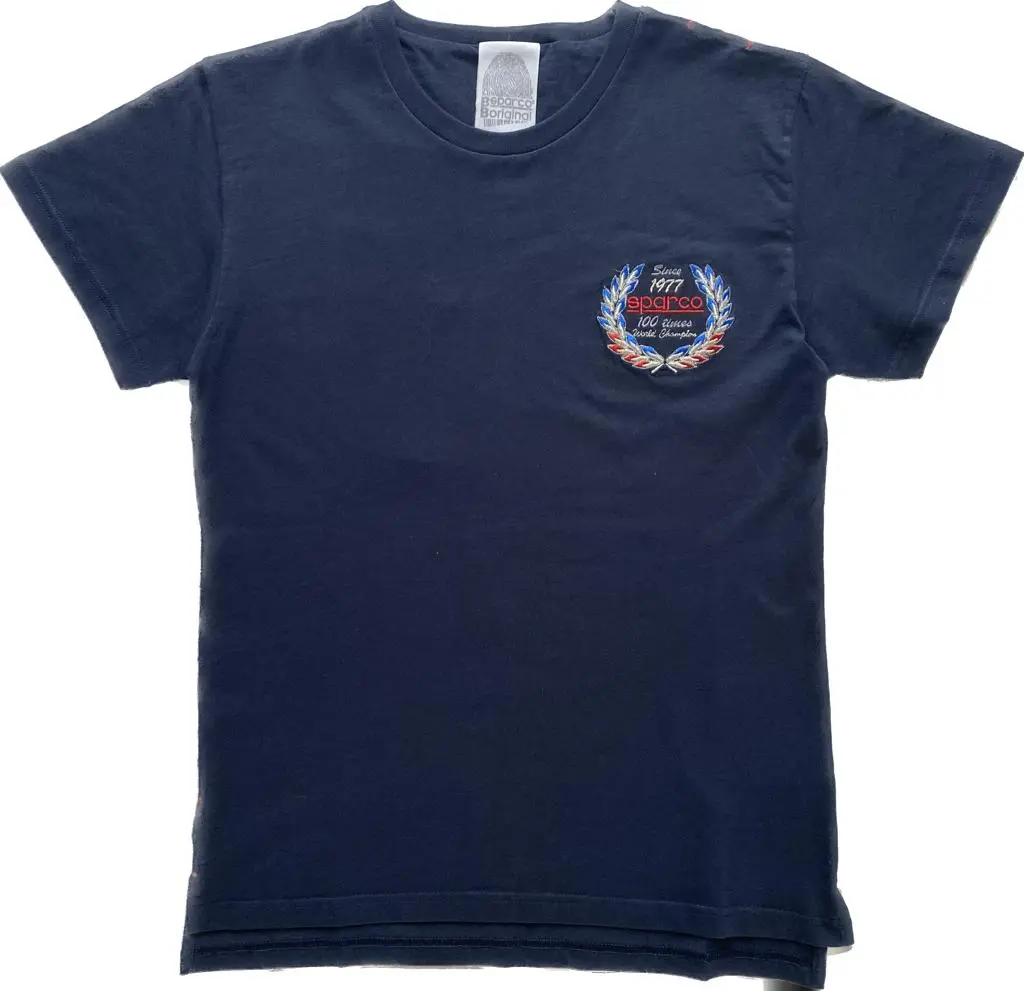 Camiseta Sparco Fashion Ricamata Azul Marino 1
