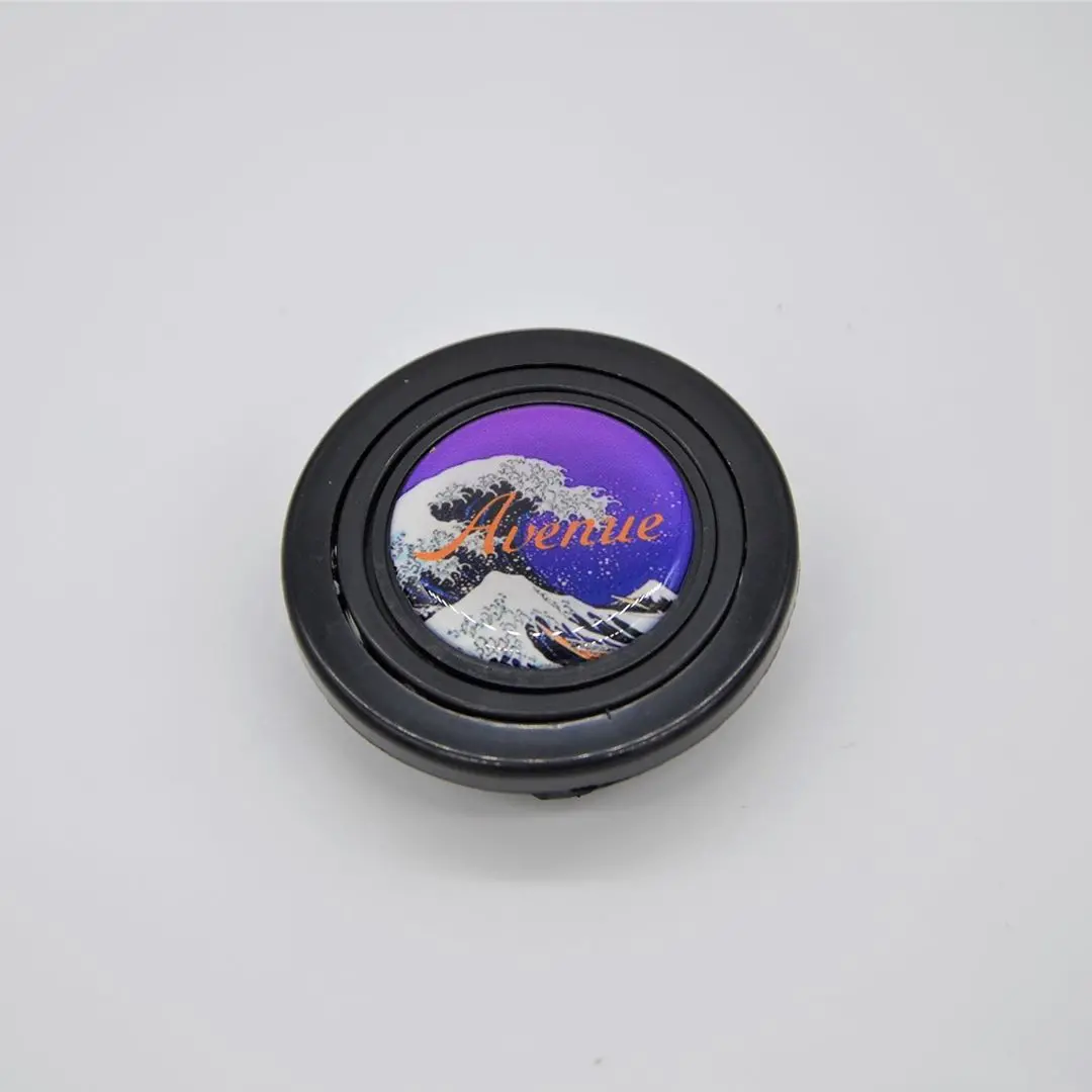 Avenue Logo Blue Wave Horn Button 1