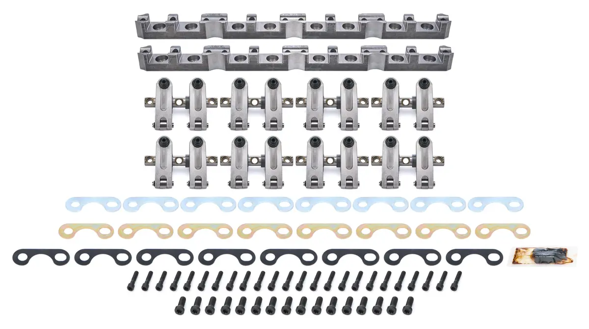 Jesel Pro Series Aluminum Shaft Mount Roller Rocker Arm Kit - 1.65 / 1.65 Ratio - Full Roller - Afr Heads - Small Block Ford (Set Of 16) 1