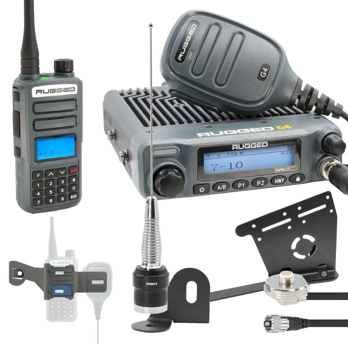 Rugged Radios Ultimate Gmrs Mobile Radio Kit For Jeep Wrangler Jl & Gladiator Jt 1