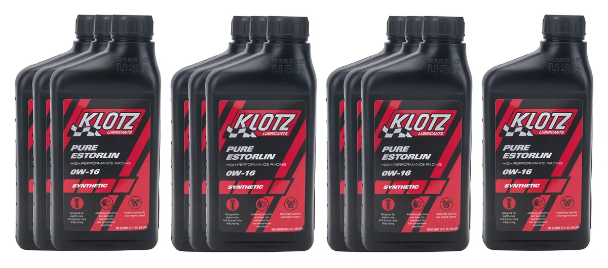 Klotz Pure Estorlin 0W16 Synthetic Motor Oil - 1 Qt. (Set Of 10) 1