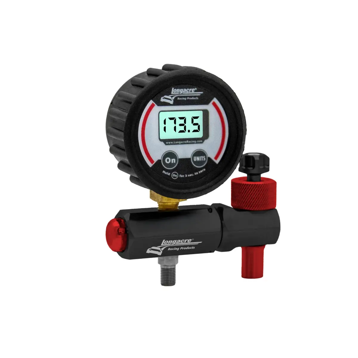 Longacre Digital Shock Inflator And Gauge - 0-300 Psi - Digital - Black / Silver Face 1