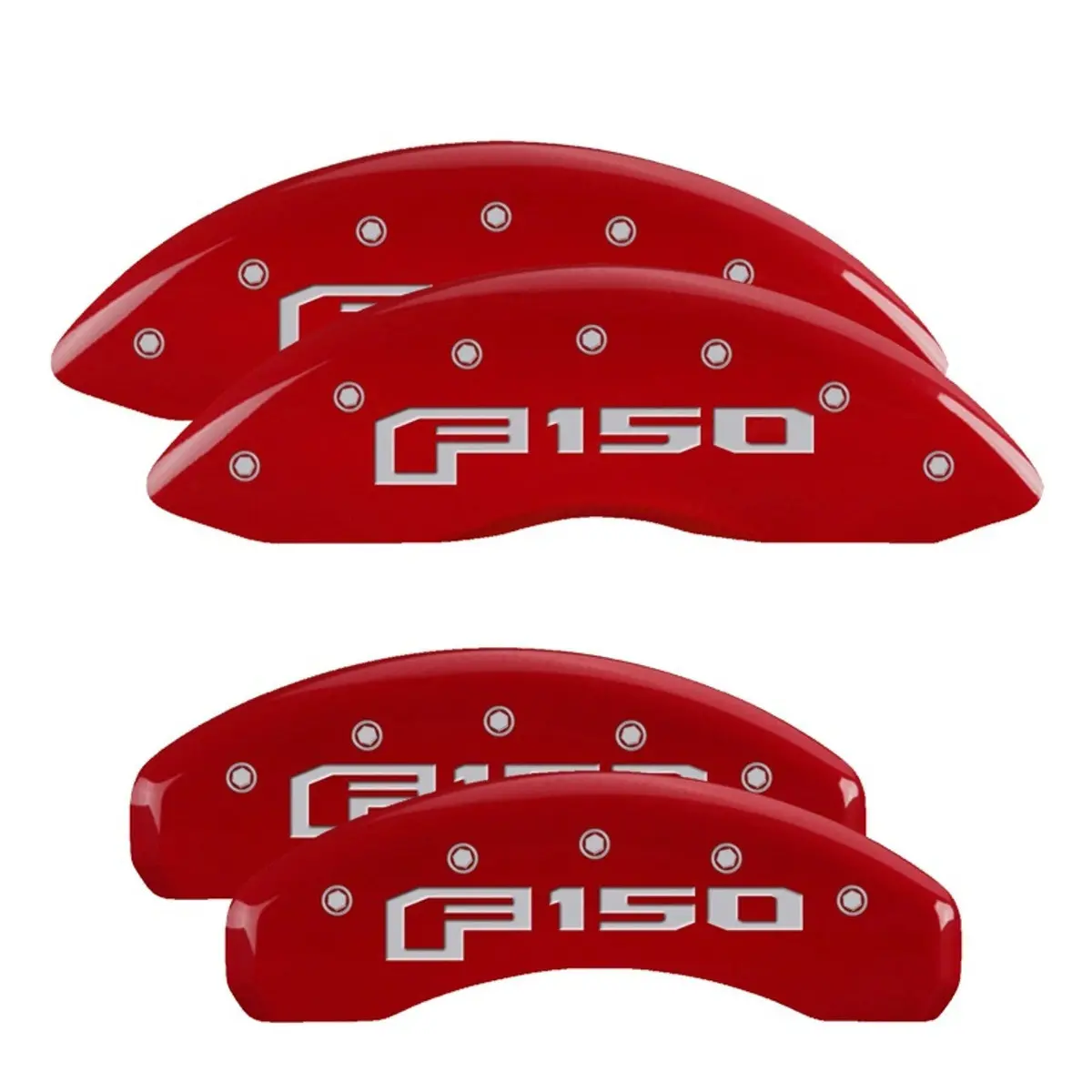 Mgp Caliper Covers F150 Logo Brake Caliper Cover - Red - 18 In Minimum Wheel Diameter - Ford Fullsize Truck 2015-20 (Set Of 4) 1